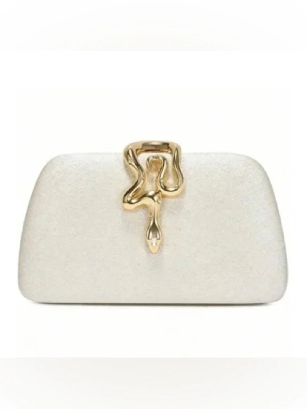 Glitter Party Clutch with Glam Snake Closure for Formal Evenings